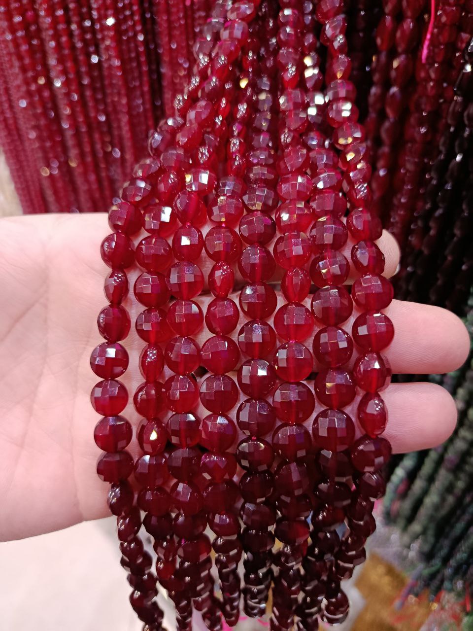 اناری عدسی قیمت عقیق اناری تراش عدسی - Image 1